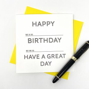 Letterpress Funny Birthday Card